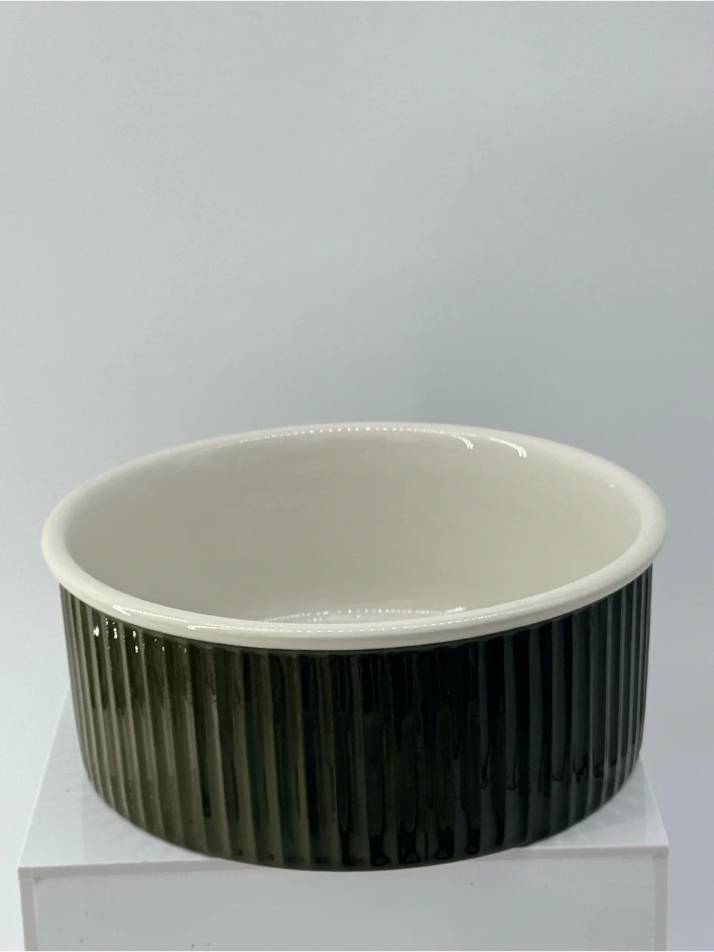 Ceramic Nesting Ramekins Set - Cream and Brown